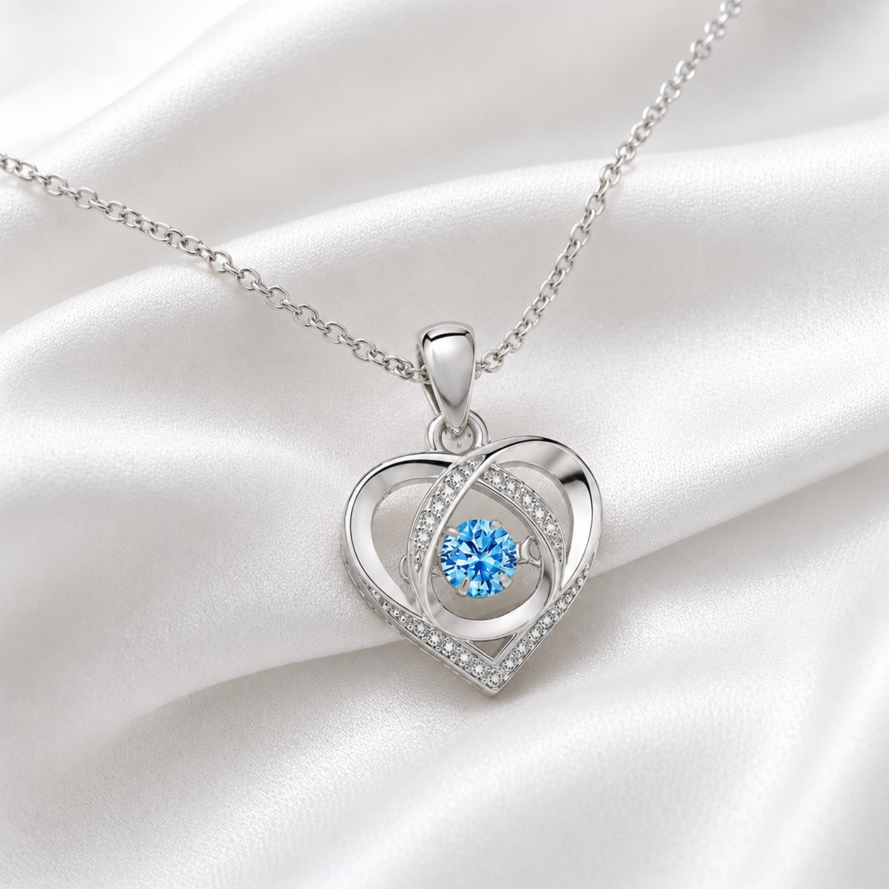 Para Mi Amor - Collar de Corazón de Plata