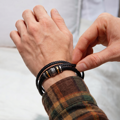 PARA MI NIETO - PULSERA DE CUERO TRIPLE