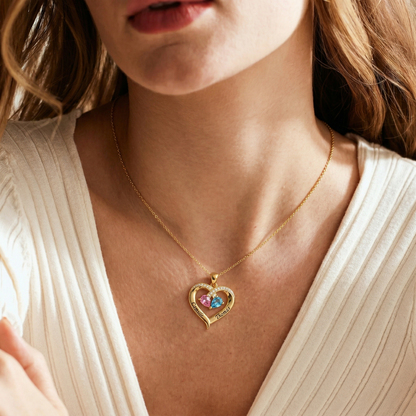Para mi Esposa - Colla con piedra de nacimiento personalizado