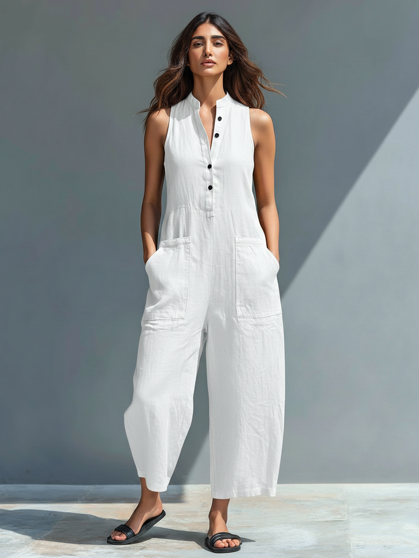 Peto sin mangas de lino