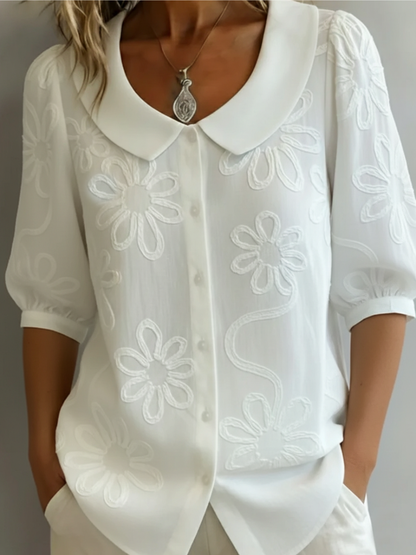 Juliette | Floral Textured Blouse