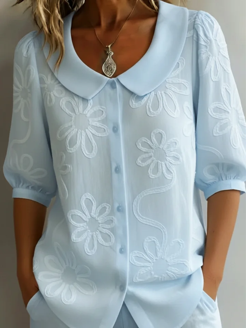 Juliette | Floral Textured Blouse
