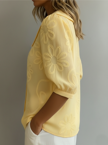 Juliette | Floral Textured Blouse