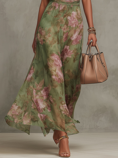 Juliana | Floral Halter Maxi Dress