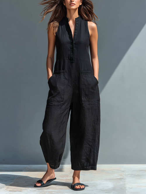 Peto sin mangas de lino